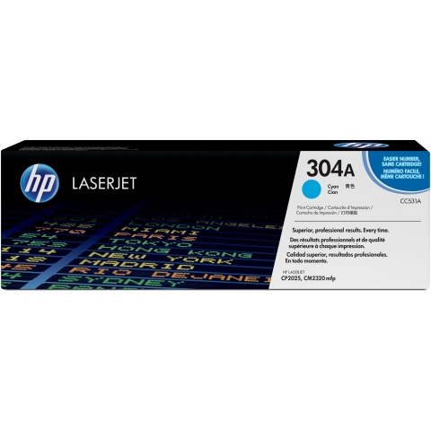 HP Toner 304A CC531A Cyan bis zu 2.800 Seiten