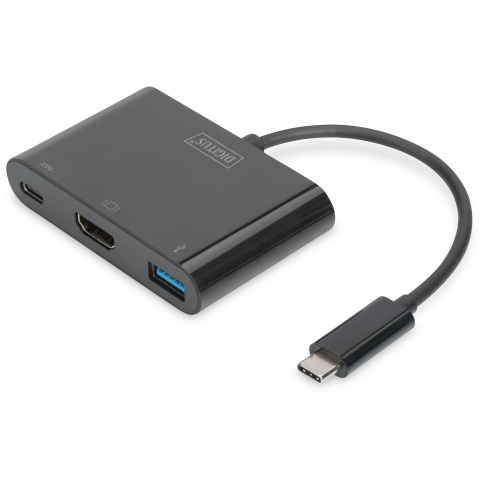 USB-C Adapter DIGITUS HDMI/USB-C/USB 4K/30Hz