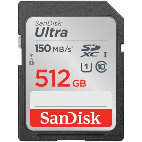 CARD 512GB SanDisk Ultra SDXC UHS-I 150MB/s Speicherkarte