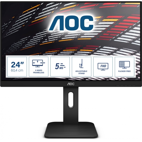 60,5cm/24 (1920x1080) AOC 24P1 IPS 16:9 USB 5ms VGA HDMI DisplayPort Speaker FULL HD Black