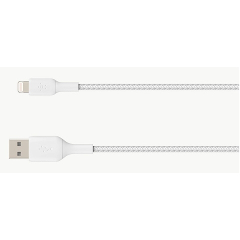 Belkin Lightning Lade/Sync Kabel ummantelt mfi 1m weiß