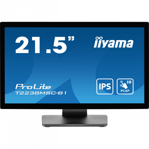 54,5cm/21,5 (1920x1080) Iiyama ProLite T2238MSC-B1 16:9 FHD IPS Touch 5ms HDMI DP Speaker Black