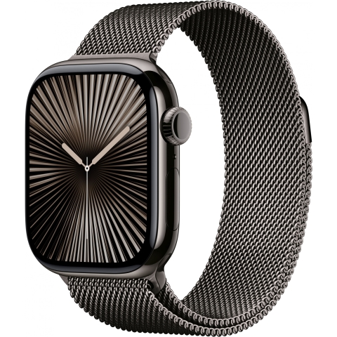 APPLE Watch Series 10 GPS + Cellular 42mm Slate Titanium Case with Slate Milanese Loop