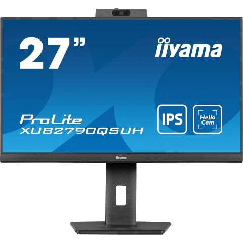 68,5cm/27 (2560x1440) Iiyama ProLite XUB2790QSUH-B1 16:9 QHD IPS 0,4ms 100Hz HDMI DP USB-C KVM Speaker Pivot Black