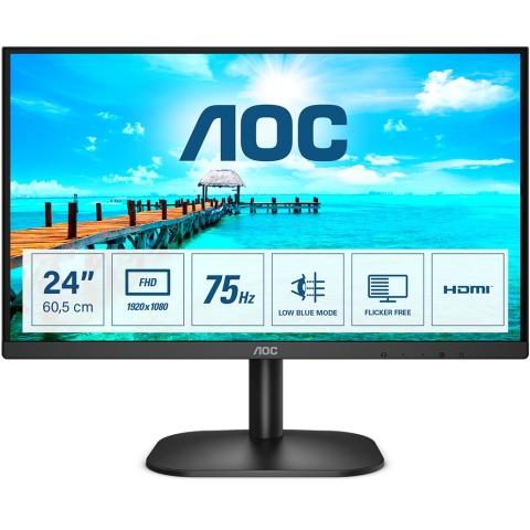 60cm/24 (1920x1080) AOC 24B2XHM2 - B2 Series 16:9 4ms HDMI VGA VESA Full HD Black