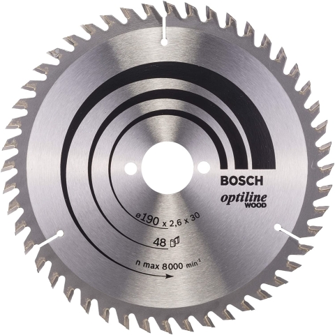 Bosch Kreissägeblatt Optiline Holz 190 x 30 48D