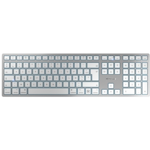 CHERRY TAS KW 9100 SLIM FOR MAC Wireless FR-Layout silver/w