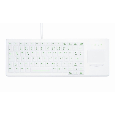 CHERRYAKTIVE KEY Hygiene Compact Touchpad Keyboard Fully Sea