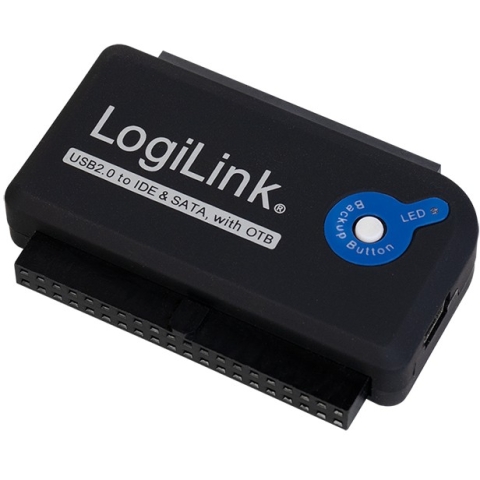 LogiLink USB 2.0 > 2,5 + 3,5 IDE + SATA Adapter Schwarz