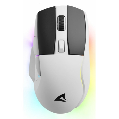 Sharkoon Maus Shark SGM50W Optisch 6 Tasten 6.400 DPI weiß