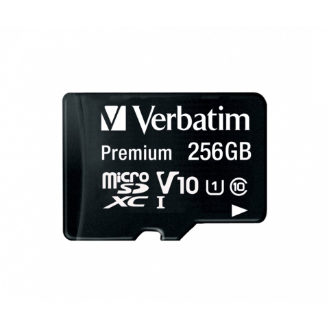 CARD 256GB Verbatim MicroSDXC Premium Class10 + Adapte retail