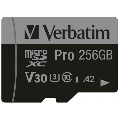 CARD 256GB Verbatim MicroSDHC Pro Class 10 + Adapter retail