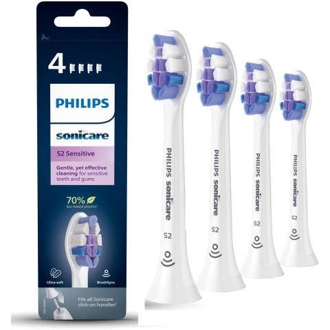 Zahnbürste Zubehör Sonicare Sensitive S2 - weiß - 4er