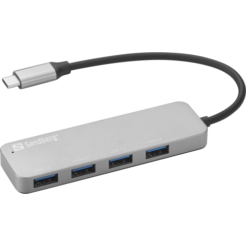 Sandberg 336-20 USB-C HUB 4-Port 4xUSB 3.0 SuperSpeed Silber