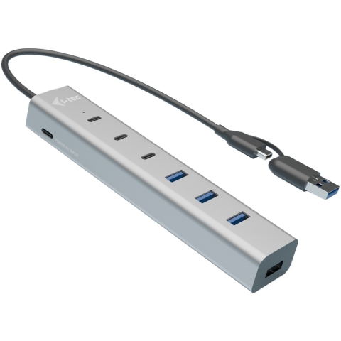 D I-TEC USB-C/USB-A Charging Metal HUB 7 Port 3x USB-C 3.2 Gen. 1 4x USB-A 3.2 Gen. 1