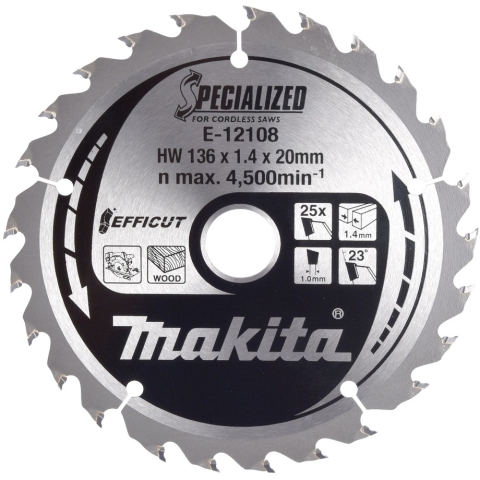 Makita E-12120 EFFICUT Sägeblatt 136x20x25Z