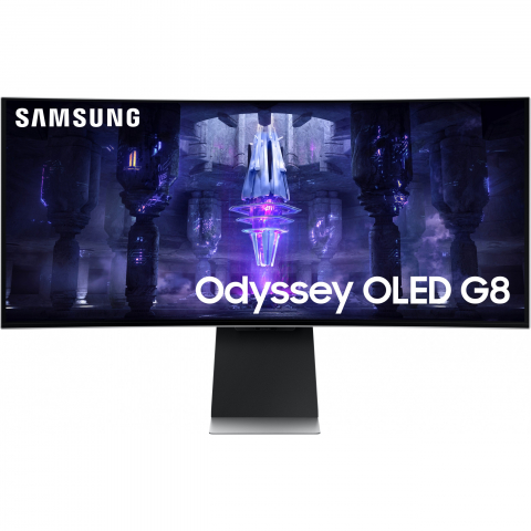 86cm/34(3440x1440) Samsung Odyssey OLED G8 S34BG850SU 21:9 0,1ms Micro-HDMI Mini-DisplayPort USB-C VESA Speaker UWQHD 175Hz Curved Gaming Silver