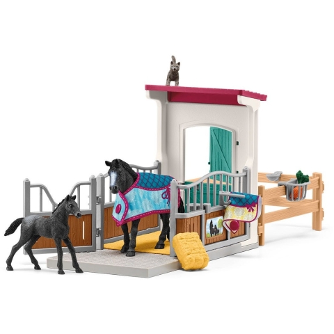 Schleich Horse Club 42611 Pferdebox mit Stute und Fohlen