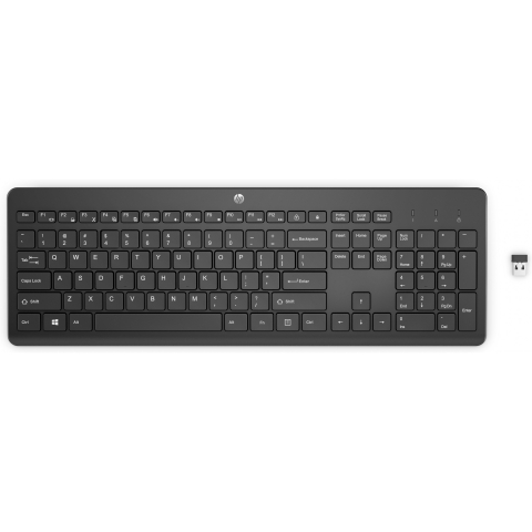 HP Tastatur 230 Wireless Tastatur USB-A Schwarz