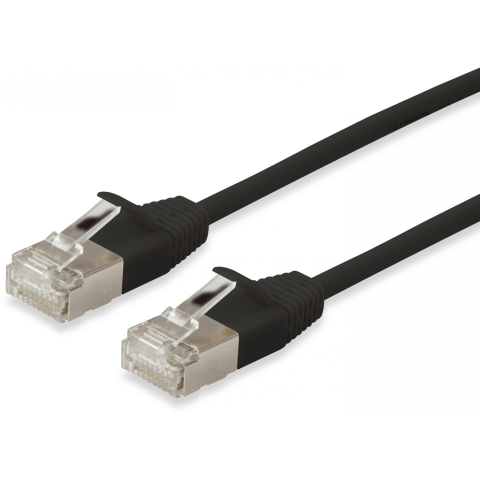 Equip Patchkabel Cat6A F/FTP 2xRJ45 0.25m sw Slim LSZH Polybeutel