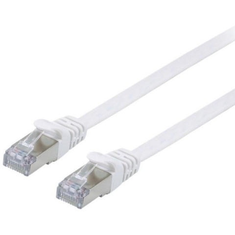 Equip Patchkabel Cat6A U/FTP 2xRJ45 1.00m weiß Flach LSZH Polybeutel