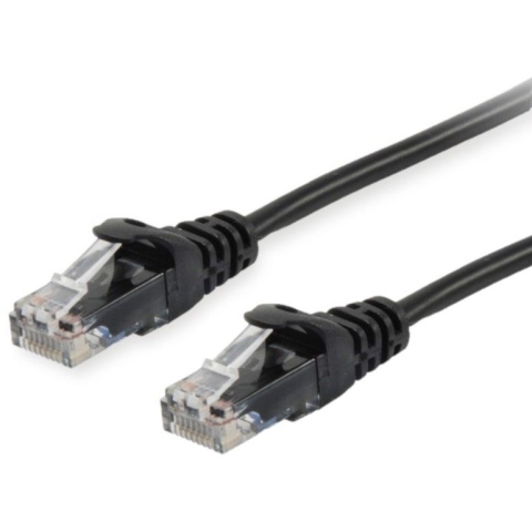 Equip Patchkabel Cat6 U/UTP 2xRJ45 2.00m schwarz Polybeutel