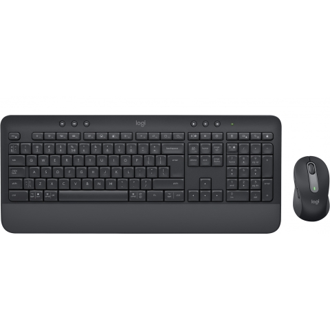 Logitech MK650 Advanced - Tastatur-und-Maus-Set - kabellos - 2,4 GHz - Graphite QWERTZ DE