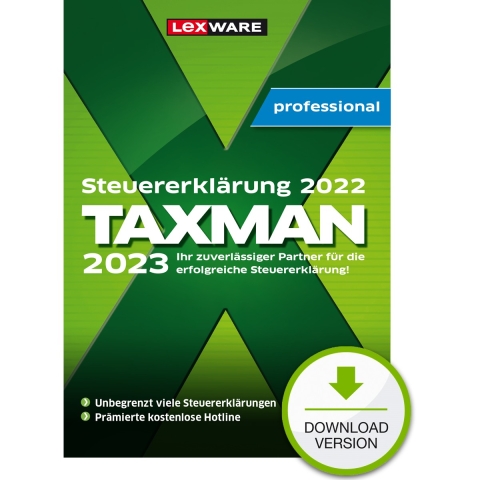 Lexware Taxman professional 2023 5-Platz Lizenz ESD-DownloadESD