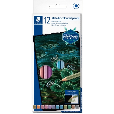 STAEDTLER Design Journey Buntstifte metallic 12-Set FSC retail