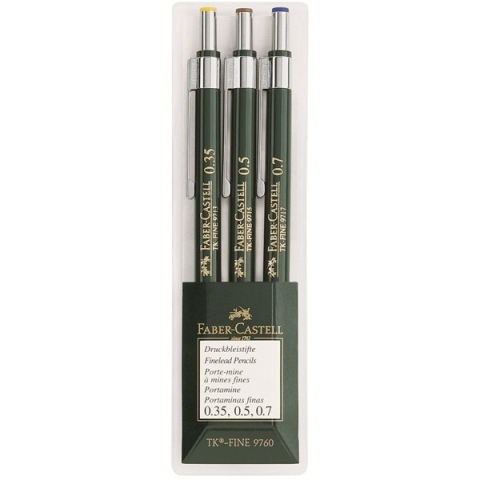 FABER-CASTELL Druckbleistift TK-Fine 9760 3er Etui