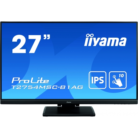 68,6cm/27 (1920x1080) iiyama ProLite T2754MSC-B1AG 16:9 FHD IPS Touch 4ms 60Hz HDMI VGA USB VESA Speaker Black