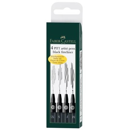 FABER-CASTELL Tuschestift Pitt Artist Pen Farbe 199 4x