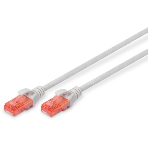 DIGITUS Patchkabel Cat6 U/UTP 2xRJ45 1.0m grau LSZH