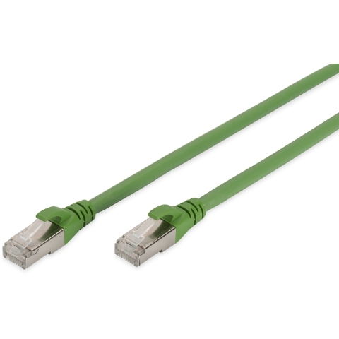 DIGITUS CAT 6A S/FTP Patchkabel. PUR (TPU). 15m. grün