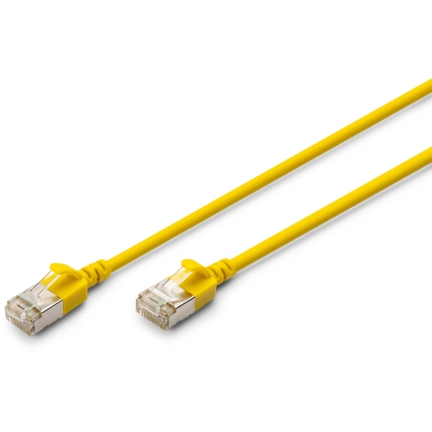 DIGITUS Patchkabel CAT 6A F/FTP Slim 0.30m gelb