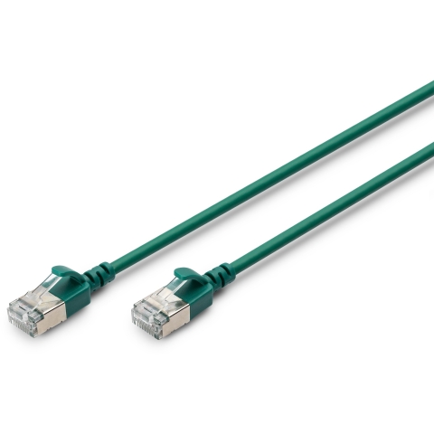 DIGITUS Patchkabel CAT 6A F/FTP Slim 0.30m grün