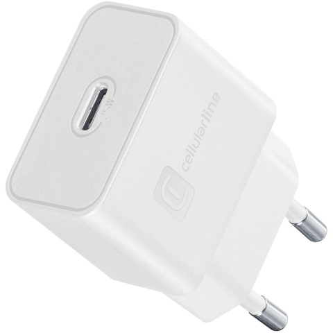 Cellularline USB Typ-C Super Fast Travel Charger 25W White