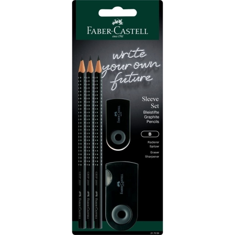 FABER-CASTELL Sleeve Set groß schwarz