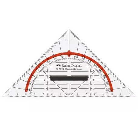 FABER-CASTELL Geometrie-Dreieck klein mit Griff 14cm