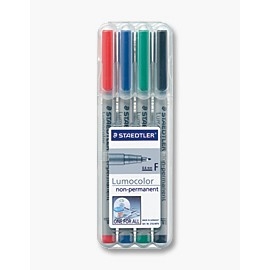 STAEDTLER Folienstift Lumocolor F nonperm 4St
