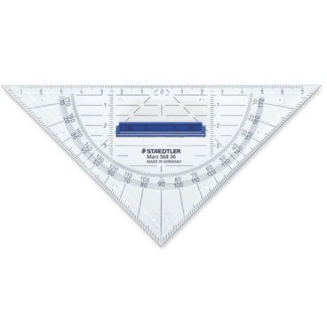 STAEDTLER Geodreieck 16cm P.styrol m.Griff tr