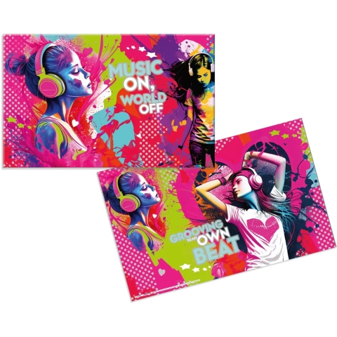 HERMA Schreibunterlage Kartonmusic Girl 55x35 3Stk