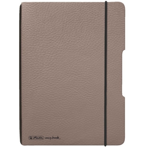 Herlitz Notizheft flex A6 40 Bl. Lederoptik FSC Mix taupe