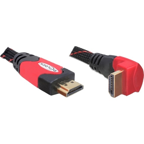 DELOCK Kabel HDMI A-A St/St gewinkelt 3m