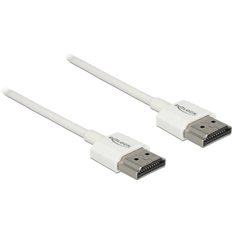 DELOCK Kabel High Speed HDMI mit Ethernet - HDMI-A Stecker > HDMI-A Stecker 3D 4K 1.5 m Slim High Quality