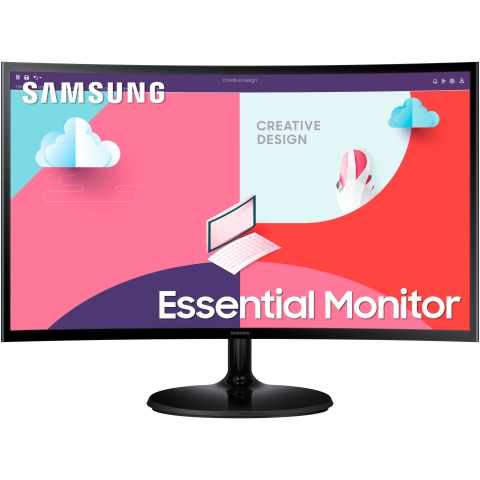 61cm/24 (1920x1080) Samsung S24C364EAU Essential Curved 16:9 4ms HDMI VGA Full HD Black