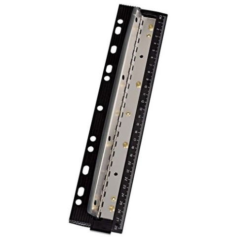 WEDO Taschenlocher Business 4fach Metall mit Lineal