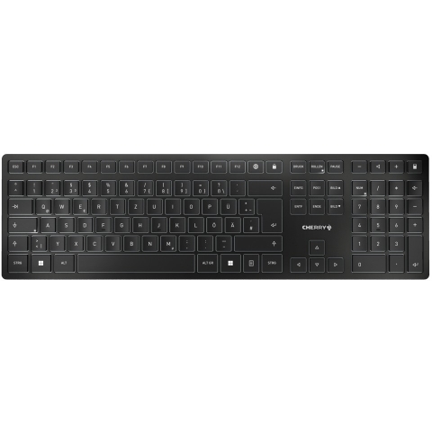 Cherry KW 9100 SLIM - Tastatur wireless silver QWERTZ DE