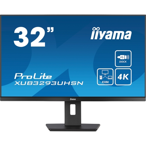 81,3cm/32 (3840x2160) iiyama LCD Business XUB3293UHSN-B5 IPS 4ms HDMI DisplayPort USB-C UHD Black