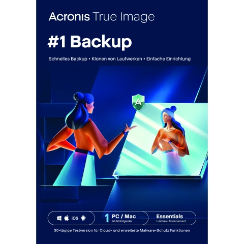 Acronis True Image Essentials - 1 Computer - 1 year subscription - ESD-DownloadESD